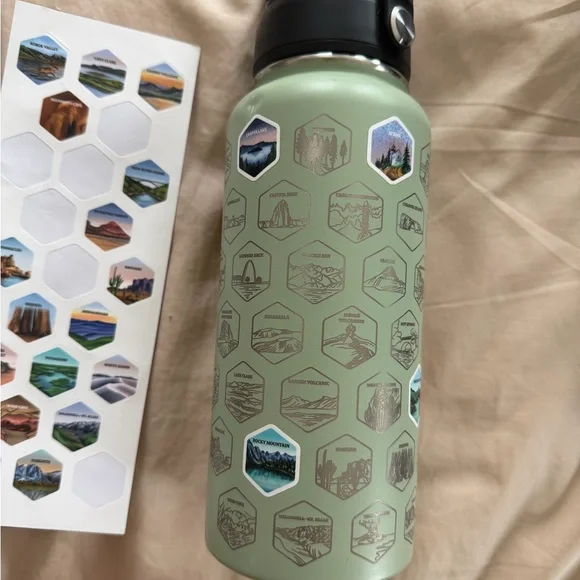 Blue Trail National Parks Water Bottle With Stickers - Picture 6 of 7